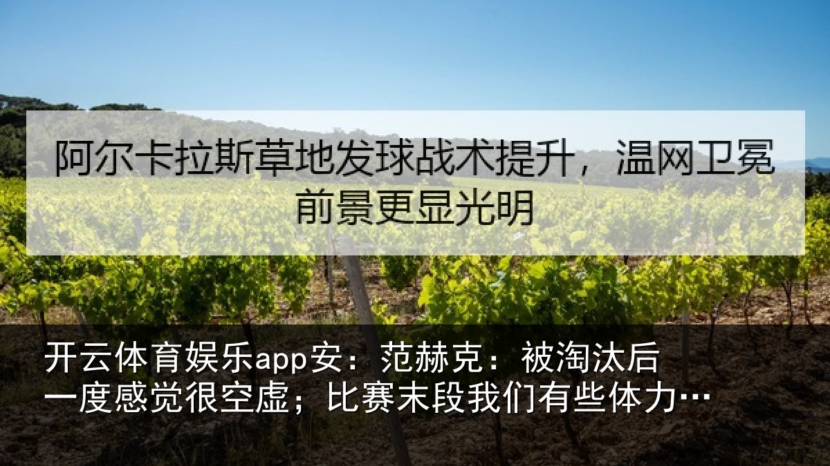 开云体育娱乐app安：范赫克：被淘汰后一度感觉很空虚；比赛末段我们有些体力不支